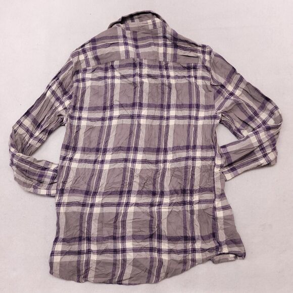 Urban Pipeline Madras Flannel Casual Button Up Shirt Mens Size L Purple Gray - Picture 10 of 10